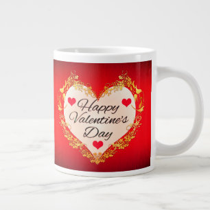 Caneca De Café Grande Feliz Dia dos Namorados!-47949