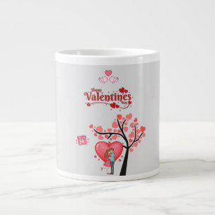 Caneca De Café Grande Feliz Dia dos Namorados – Casal Romântico