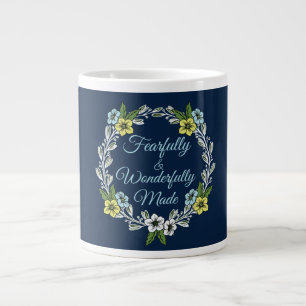 Caneca De Café Grande Feliz E Maravilhosamente Fez Floral