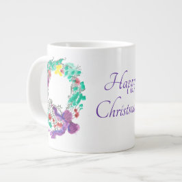 Caneca De Café Grande Feliz Frota de Natal com 2 Arcos