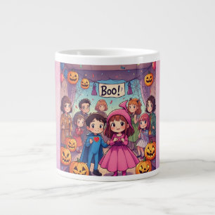 Caneca De Café Grande Feliz Halloween, Diversão Assustadora Para Criança