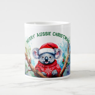 Caneca De Café Grande Feliz Natal Aussie Koala