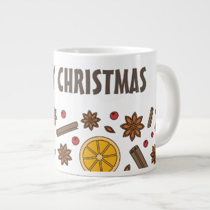 Caneca De Café Grande Feliz Natal comida de feriados