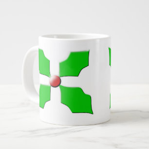 Caneca De Café Grande Feliz Natal Holly Mug
