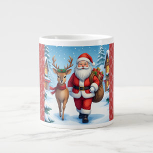 Caneca De Café Grande Feliz Natal, Maravilha de Natal Snowy