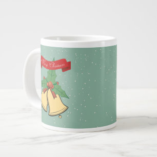 Caneca De Café Grande Feliz Natal - Sinos De Natal