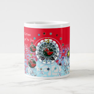 Caneca De Café Grande Feliz Natal Vento Papai Noel