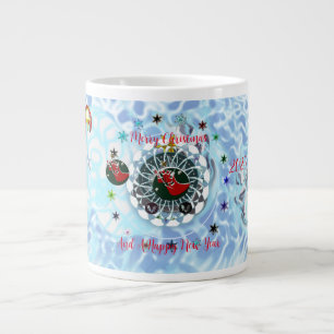 Caneca De Café Grande Feliz Natal Vento Papai Noel