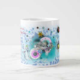 Caneca De Café Grande Feliz Natal Vento Papai Noel