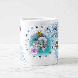 Caneca De Café Grande Feliz Natal Vento Papai Noel