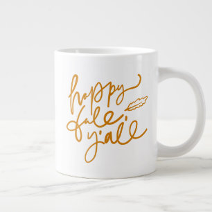 Caneca De Café Grande Feliz outono Y