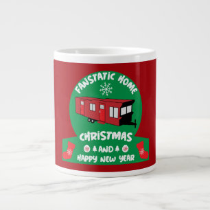 Caneca De Café Grande Feliz presente de Natal estático para portáteis