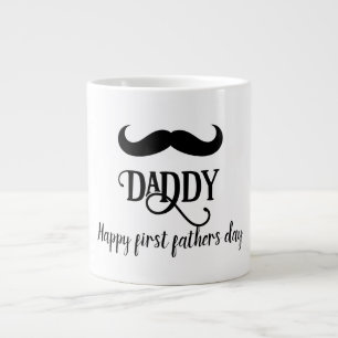 Caneca De Café Grande Feliz primeiro dia dos pais personalizado