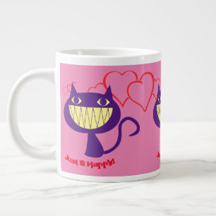 Caneca De Café Grande Felizes Gatos