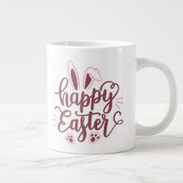 Caneca De Café Grande Felz pascoa Bunny de dois tons