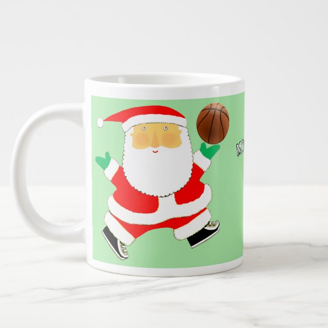 Caneca De Café Grande Feriado de Basquetebol (Esquerda)