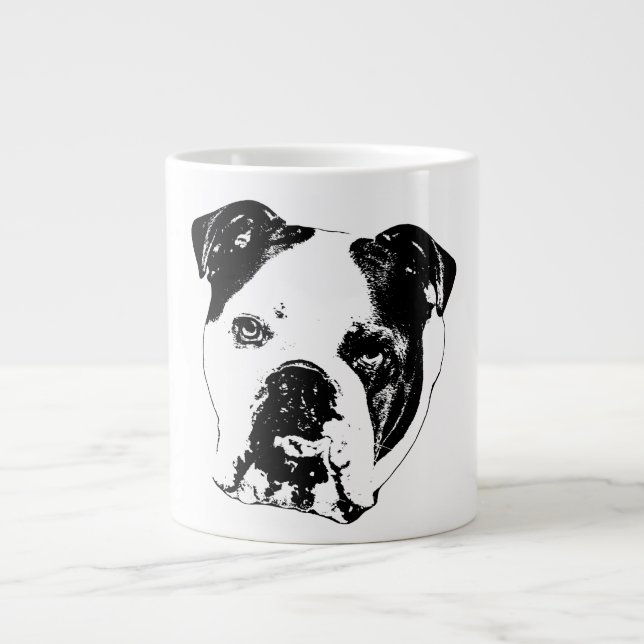 Caneca De Café Grande Feriado de Fechamento do Bulldog (Frente)