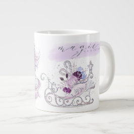 Caneca De Café Grande Feriado de Natal - Mágica de Natal - Unicórnios