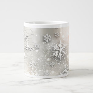 Caneca De Café Grande Feriado Natal Floco de Neve Floco de Neve Mug Arte