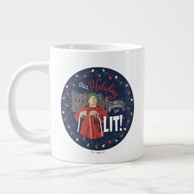 Caneca De Café Grande Férias de Natal | Este Feriado Estará Fora (Esquerda)