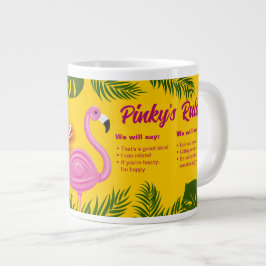 Caneca De Café Grande Férias de validação Pinky