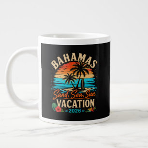 Caneca De Café Grande Férias Sol Areia Mar Bahamas 2026
