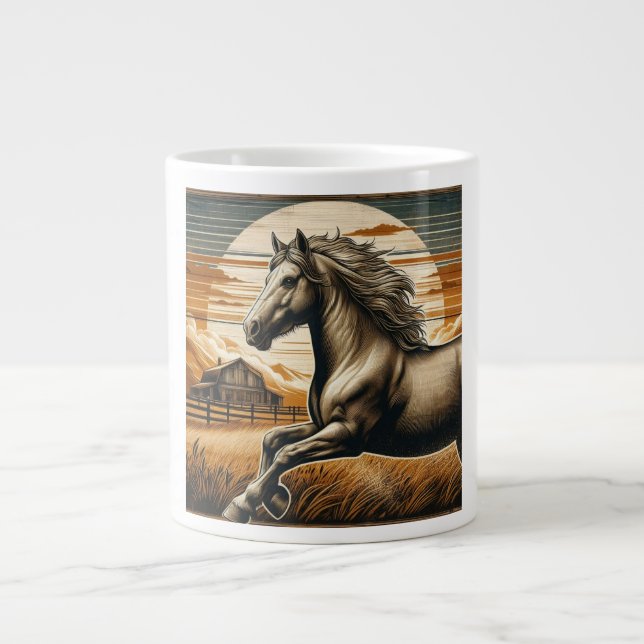 Caneca De Café Grande Ferrugem/vintagem (Frente)
