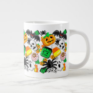 Caneca De Café Grande Festa de Candies do Halloween Spooky