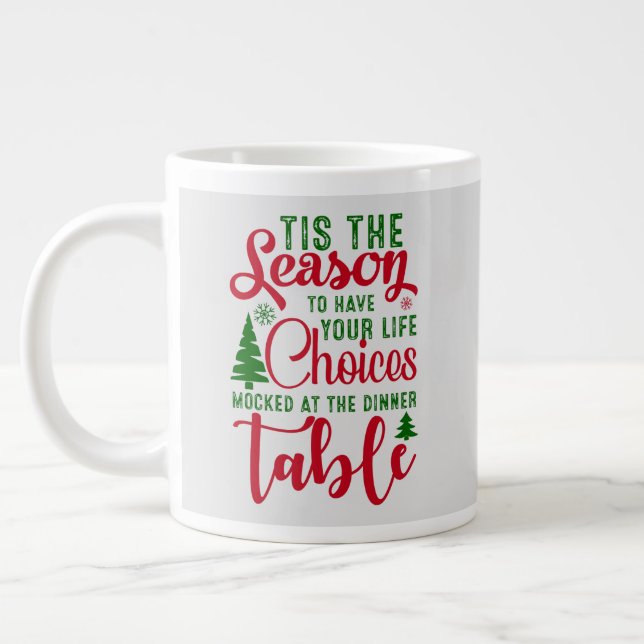 Caneca De Café Grande Festa de design de Natal (Esquerda)