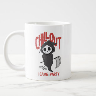 Caneca De Café Grande Festa Engraçado Sarcástica do GrimReaper Halloween