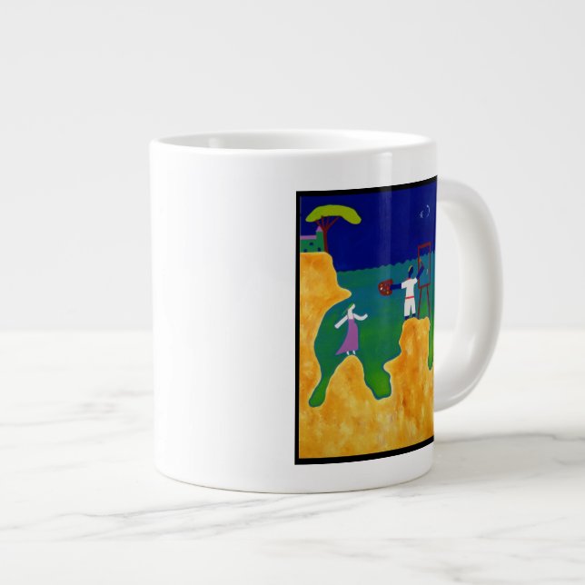 Caneca De Café Grande Fez a sua espera alguma hora 2000 (Frente Esquerda)