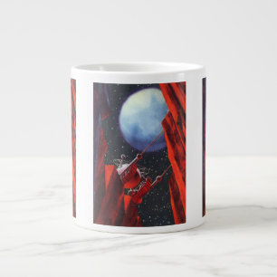 Caneca De Café Grande Ficção científica retrô, veículo espacial Canyon M