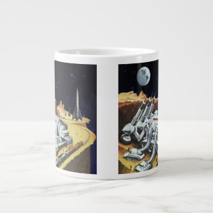 Caneca De Café Grande Ficção Científica Vintage, Estação Espacial na Lua