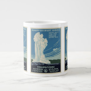 Caneca De Café Grande Fiel Velho em Yellowstone National Park