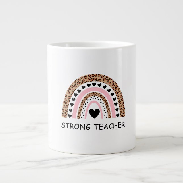 Caneca De Café Grande Fierce Teacher Valentine (Frente)
