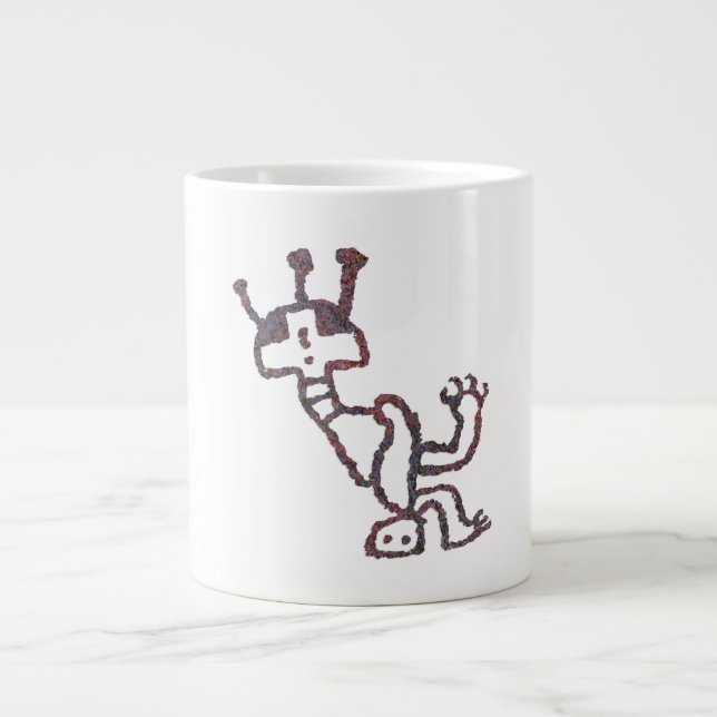 Caneca De Café Grande Figura mítica estilizada (Frente)