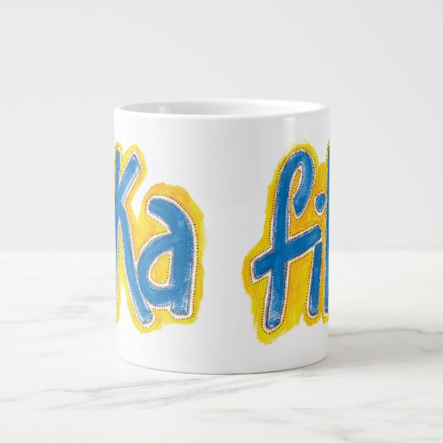 Caneca De Café Grande Fika dots Mug (Frente)