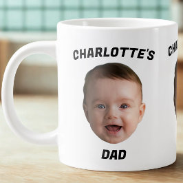 Caneca De Café Grande Filha De Bebê Personalizada, Novo papai De Mug Per