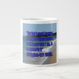 Caneca De Café Grande Filipenses 4:11 WEBU Mug