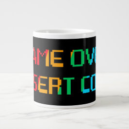 Caneca De Café Grande Fim de Jogo Insira Moeda