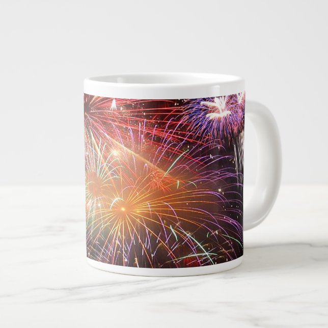 Caneca De Café Grande Finalidade do Fireworks (Frente Esquerda)