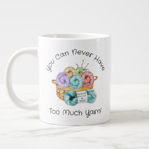 Caneca De Café Grande Fios Crochet Personalizados