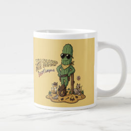 Caneca De Café Grande Fique Afiado Lenda do Deserto Ilustração do Cacto