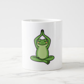 Caneca De Café Grande Fique Calmo, Fique Raro - Sapo De Meditação De Zen