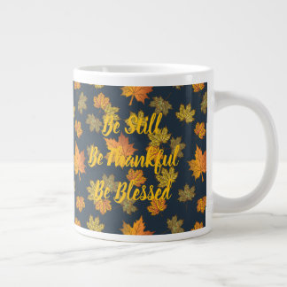 Caneca De Café Grande Fique Calmo, Grato, Abençoado