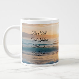 Caneca De Café Grande "Fique E Saiba Que Sou Deus"