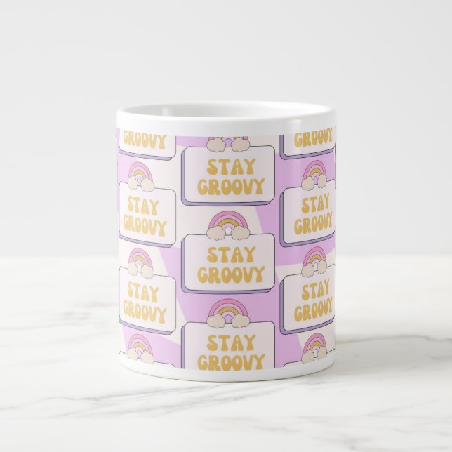 Caneca De Café Grande Fique Groovy (Frente)