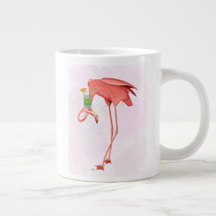 Caneca De Café Grande Flamingo com coquetel