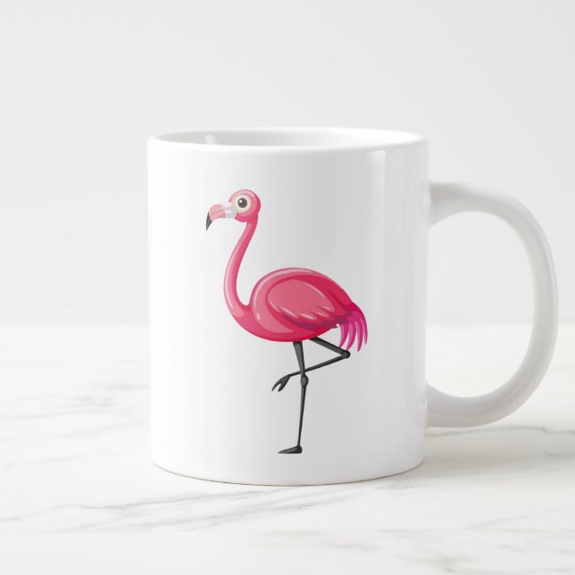 Caneca De Café Grande Flamingo em Estilo Cartoon-23654 (Direita)