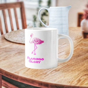 Caneca De Café Grande Flamingo Glory